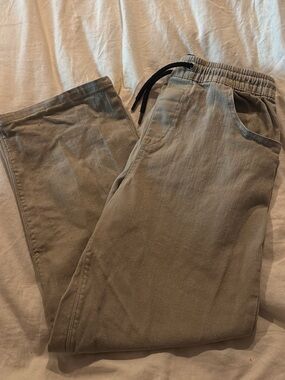 Volcom Kids Neutral Tan Drawstring Casual Pants